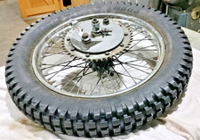 BSA Crinkle QD Rear wheel complete with brake plate and speedo drive ...
