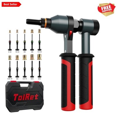 Effortless Rivet Nut Installation - Complete Tool Kit with Rugged Carrying Case