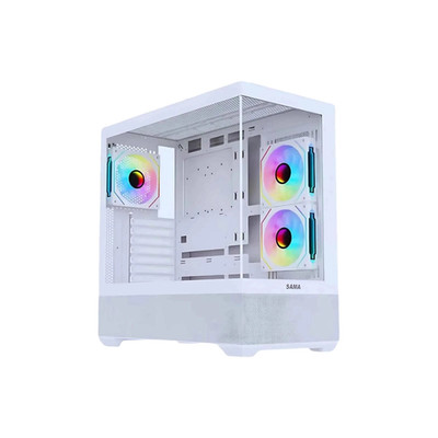 SAMA SV02 ATX Computer Gaming PC Case Mid Tower, White