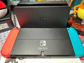 Nintendo Switch OLED Model HEG-001 Handheld Console - 64GB - Blue/Red Tested