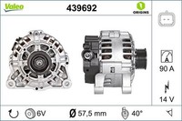 Generator Valeo 439692 FÜR CitroËN Passend FÜR Fiat Lancia Peugeot