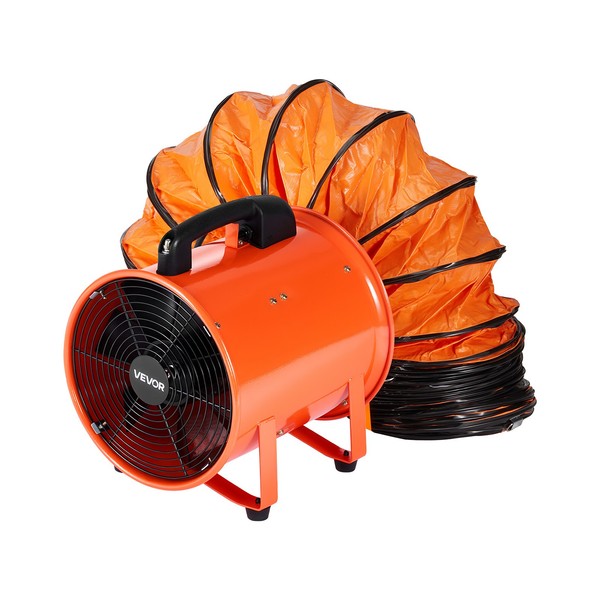 VEVOR Ventilador Extractor Industrial 304,8mm Extractor de Aire 10m 2 Engranajes