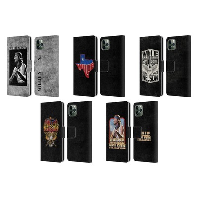 OFFICIAL WILLIE NELSON GRUNGE LEATHER BOOK WALLET CASE FOR APPLE iPHONE PHONES