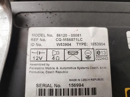 86120-05081 Sistema Audio/Radio Cd para TOYOTA AVENSIS BERLINA (T25) 2005 126892 - Imagen 4 de 10