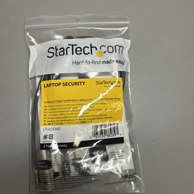 StarTech.com Universal  4-Digit Combination Laptop Cable Lock -Pivot & Rotate Hi