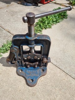Vintage Record pipe vice clamp no. 92 1/2 Hinged Vintage Tool
