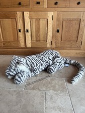 RARE Jellycat - Really Big Sacha Snow Tiger - BNWT Retired Plush Sasha big cat