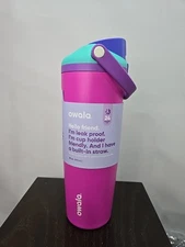 Owala FreeSip Sway Stainless Steel Water Bottle / 30oz / Color: Shocking Grape