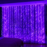 Lichtervorhang USB Fernbedienung Dimmbar 8 Modi Timer LED Lichterkette 3X3M