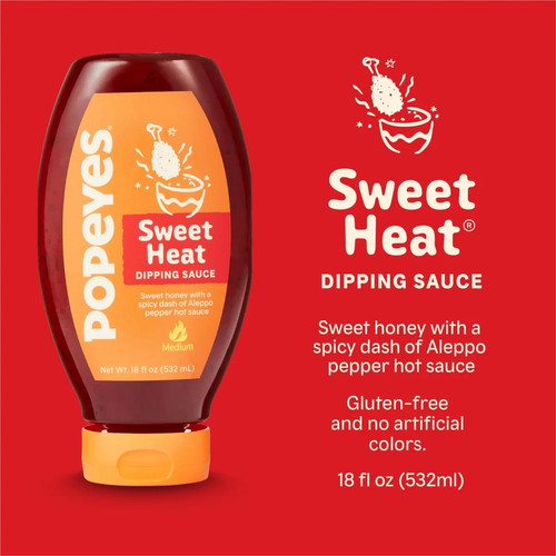 5 Pack Popeyes Louisiana Kitchen Sweet Heat Dipping Sauce 18 oz Bottles - Cajun - Picture 8 of 24