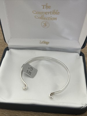Lestage breites wandelbares Armband, Sterlingsilber 6 mm