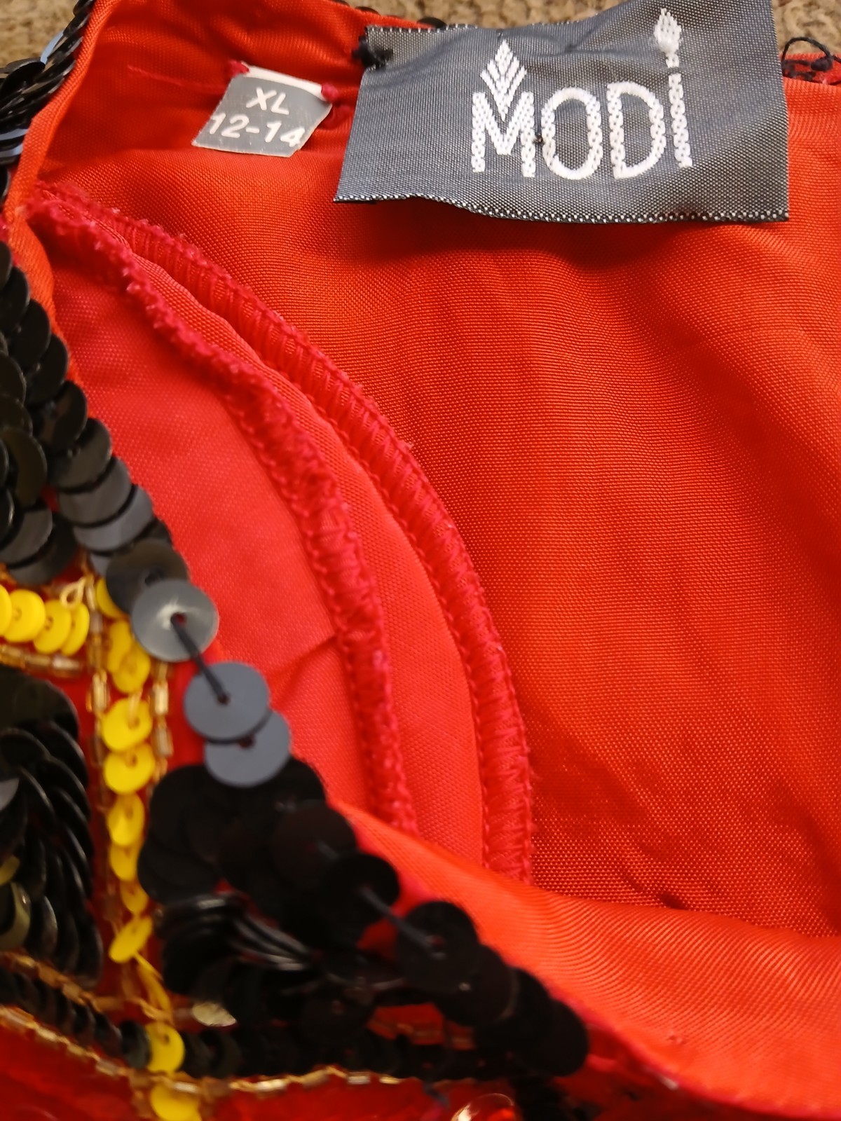 MODI International Sequin Top XL 12-14 Vintage Party Rare See Description & Pics image 7