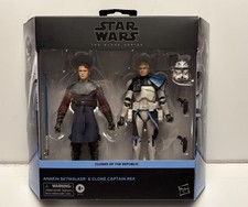 STAR WARS The Black Series Anakin Skywalker & Clone Captain Rex 2 Pack