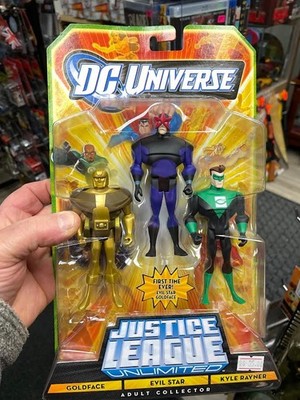 2010 Mattel DC Universe Justice League Unlimited 3-Pack Goldface Evil Star Kyle