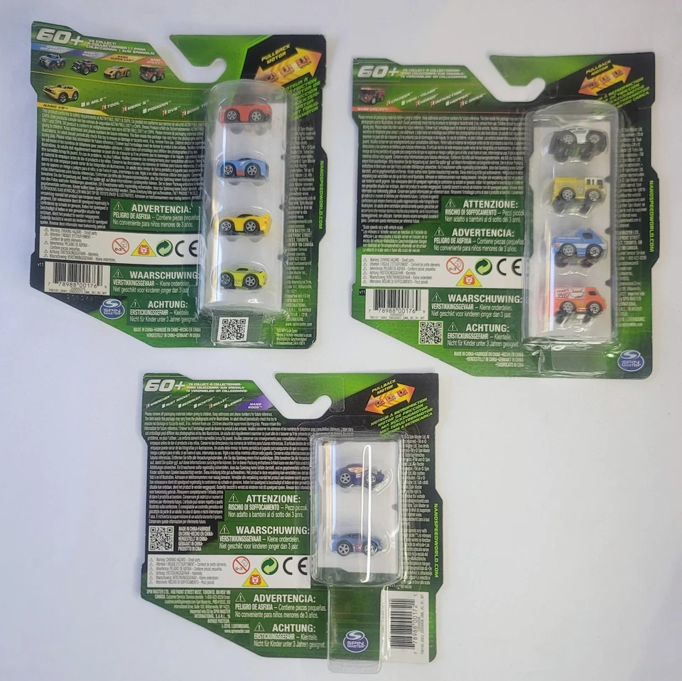  3 Lot Xconcepts Nano Speed 4 Pack Nano Utility Vehicles, 2 Pack Rods, 4 Pack V8 - Image 2 of 4