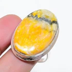 Natural Yellow Jasper Gemstone 925 Sterling Silver Jewelry Ring Size 8 B933