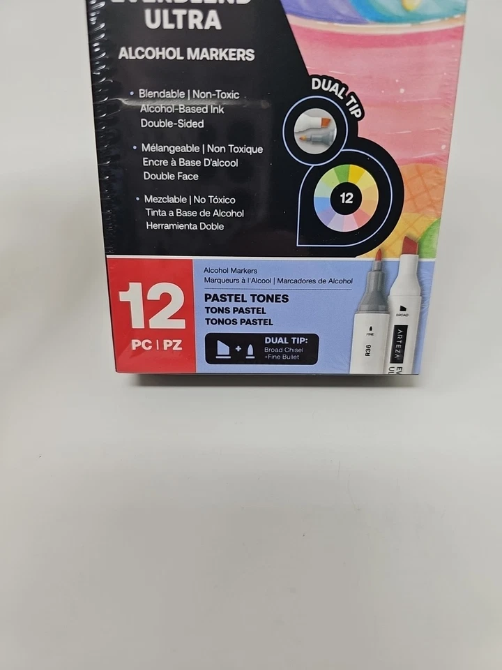 Marcadores Arteza EverBlend Ultra Art | Colores Pastel 12 PC (ARTZ-2147) Foto 2 de 4