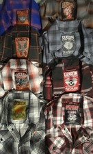 Dixxon Mens Flannels Size Medium Lot Of 8 Motorcycle Related Flannel