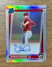 2021 Donruss Optic SPENCER HOWARD Rated Rookie Prizm Holo AUTO #RRS-SP Phillies