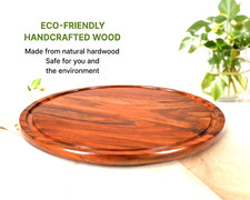 41cm Sheesham Wood Cheese cake Board Handcrafted Cake Stand Serving Platter Gift