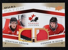 2014 Team Canada Juniors Gold 2/9 Jonathan Drouin Connor McDavid Dual Patch 7ez