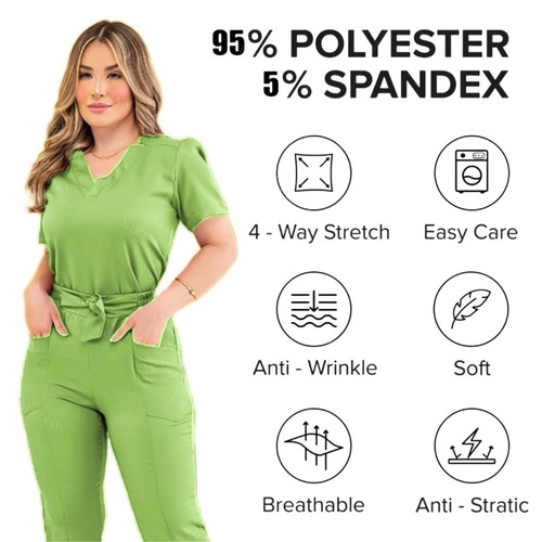 Uniformes quirúrgicos mujer conjuntos de enfermería top pantalones artículos uniforme médico trajes de spa - Imagen 17 de 30