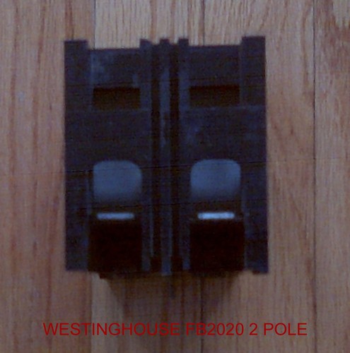 WESTINGHOUSE FB2020 INTERRUTTORE 20 AMP 2 POLI 600 VAC 250 VDC FB 2020 - Foto 4 di 5