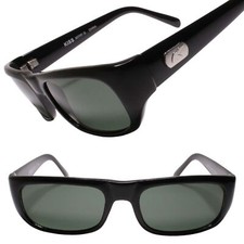 Deadstock Embellished Temple True Vintage Black Bold Rectangular Sunglasses