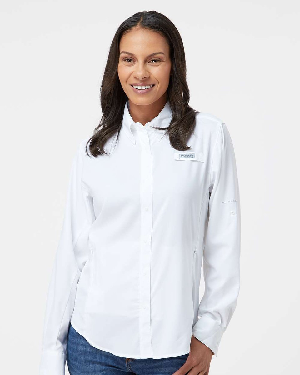 コロンビア Columbia Tamiami Long Sleeve Tunic レディース シャツ トップス White Columbia Women's PFG Tamiami™ II Long Sleeve Shirt - Madison