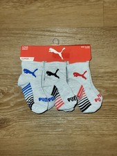 Puma Superlite Baby Infant 6 Pack Anklet Socks Gray Size 12-24 M New