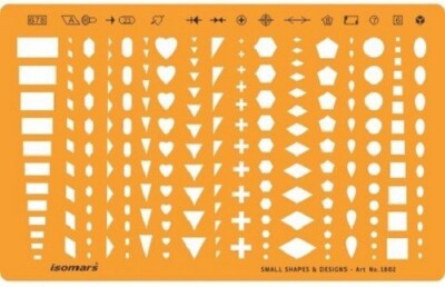 Isomars Jewelry Designing Template Circle Pentagon Heart Drafting Stencil Scale