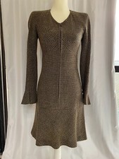 Auth CHANEL vintage wool knee-length dress size 36 from Japan