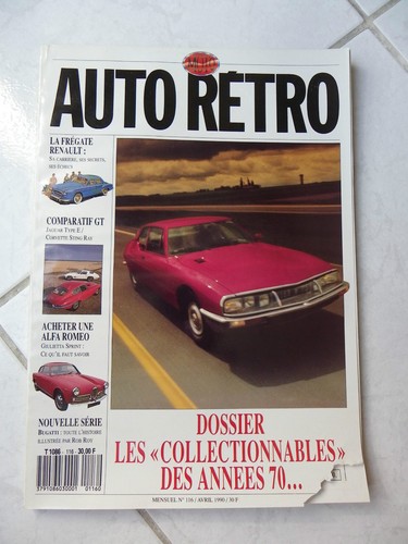 Magazine Auto Rétro n°116 Renault Frégate Jaguar Type E Sting Ray Ghibli Spider - 第 1/1 張圖片