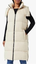Hugo Womens Fera-1 Long Hooded Gilet In Recycled Material