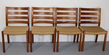 4x Stuhl Teak Dining Chair Niels O. Möller für J.L. Møller 70er Stühle Danish