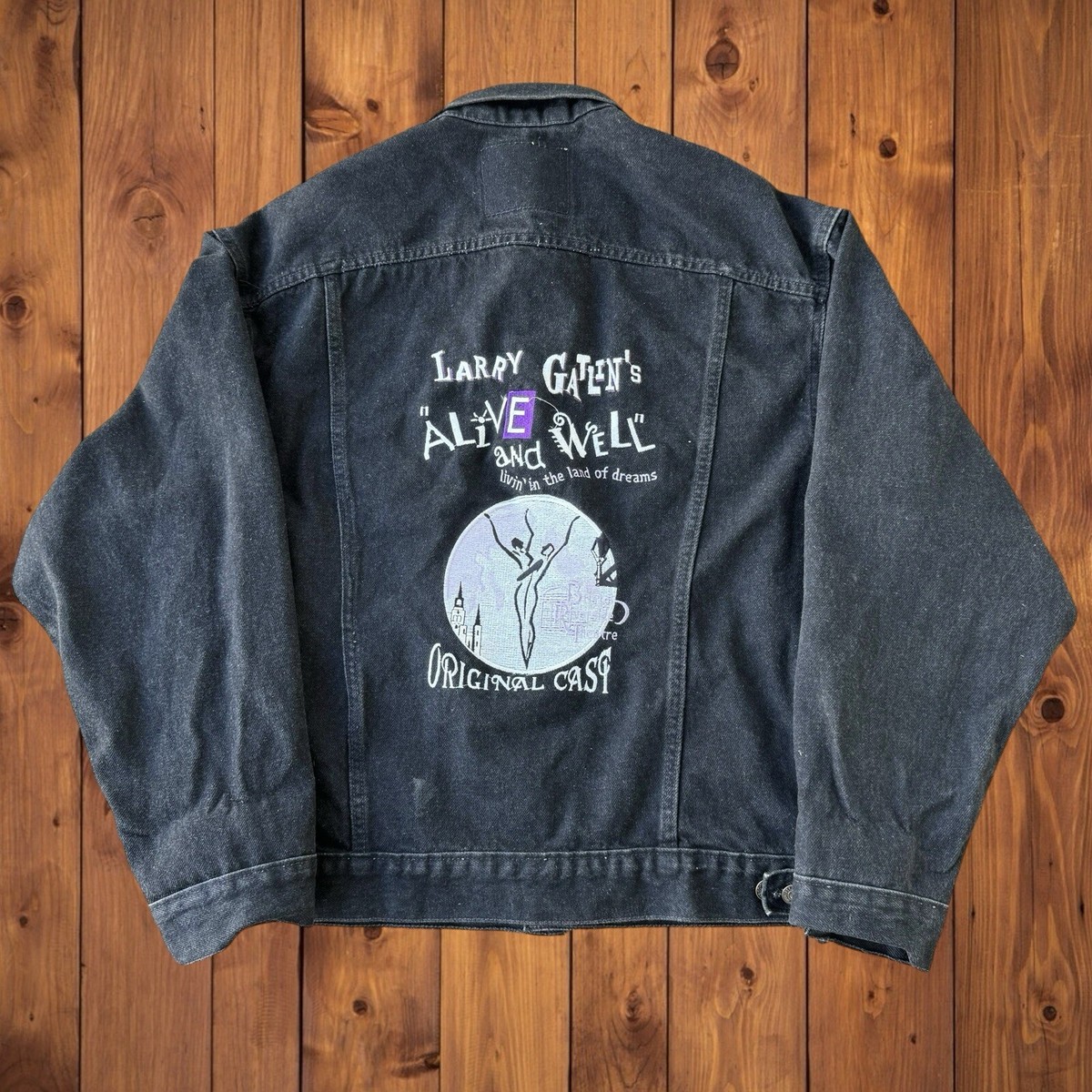 Vintage 90s Levis Jean Jacket Mens Medium Black Trucker