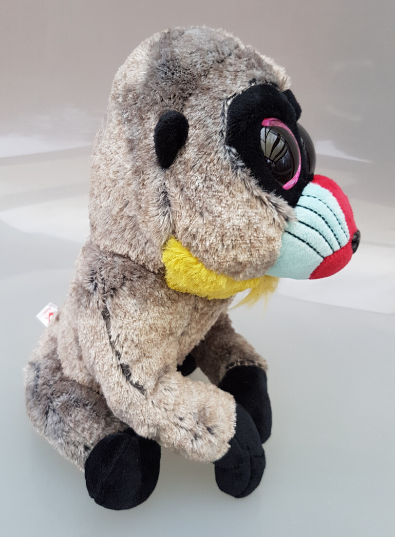 TY Beanie Boo's Wasabi – 15 Cm Großer Pavian-Plüsch Mit Glitzeraugen, Braun/schwarz