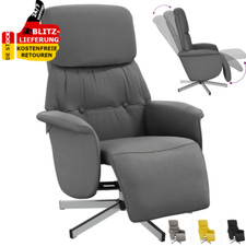 Relaxsessel Drehbar Sessel mit Liegefunktion Stoff Fernsehsessel  Liegesessel