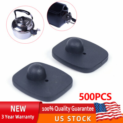 500X EAS Hard Tags Security Lock Tags+Pin Anti Theft Clothing Magnetic Buckle