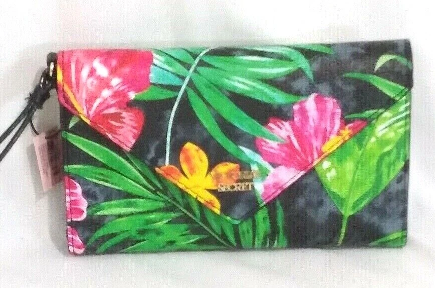 Victorias Secret Supermodel TROPICAL CELL PHONE Wallet Wristlet NWT