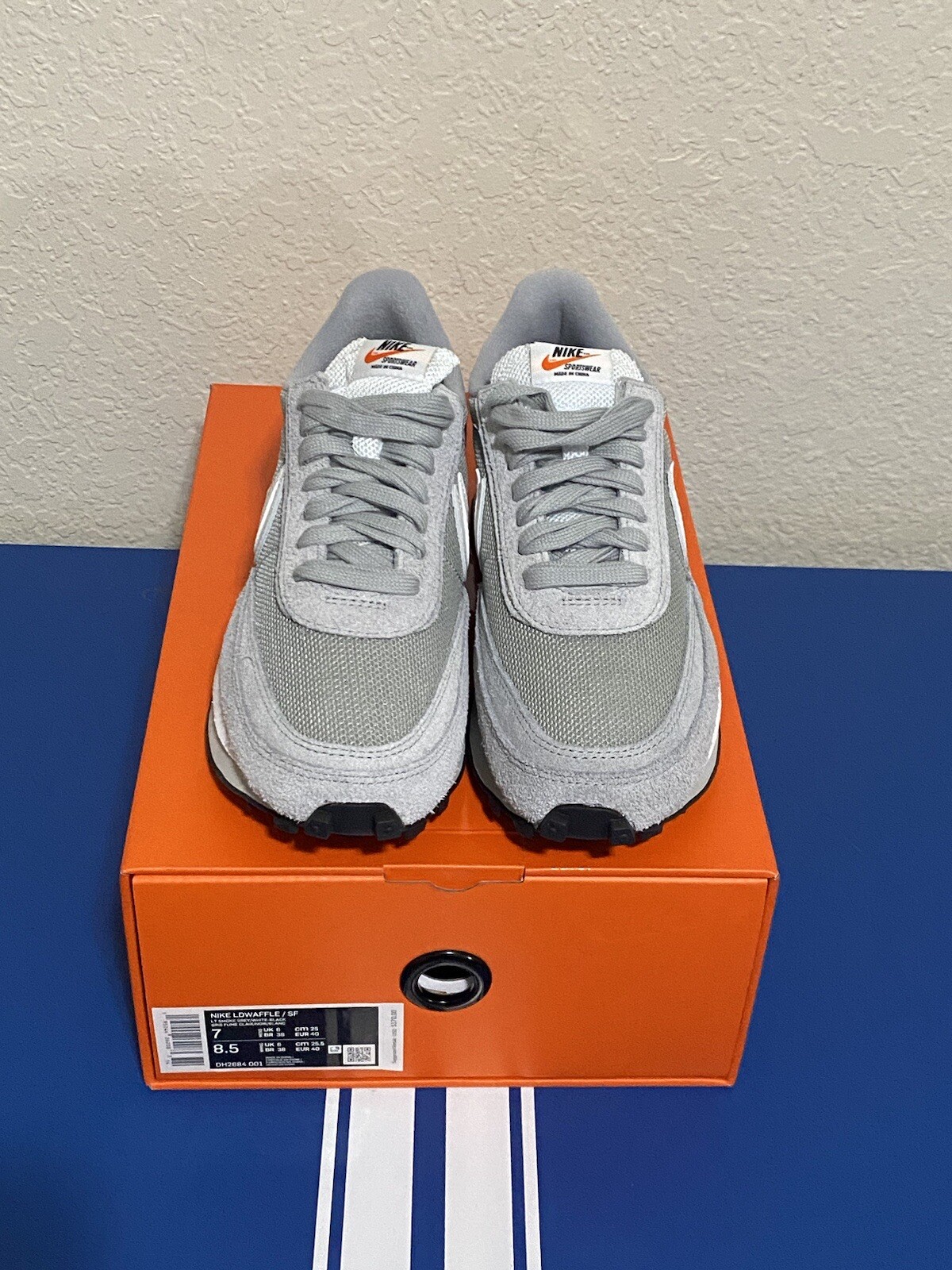 SACAI X NIKE Taglia 7 Nike LDV Waffle x design frammenti x grigio Sacai