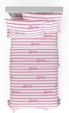 Franco Collectibles Barbie Logo Bedding Microfiber 3 Piece Twin Sheet Set