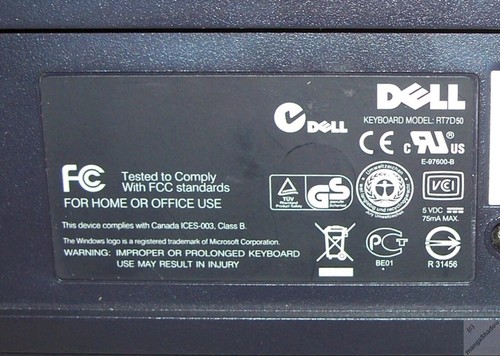 Dell USB Tastatur. Langer Tastenweg, kompakt. Deutsch QWERTZ RT7D50 schwarz _fn - Bild 6 von 6