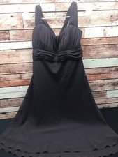 Davids Bridal  Bridesmaid Halter Dress Medium Women’s Formal Brown