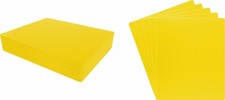 100 12" Record Bin Index Divider Cards - 12" x 14-1/4" - Yellow Standard 30mil