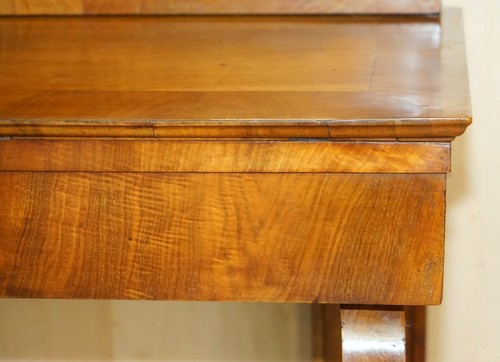 PAIR OF FULLY RESTORED ANTIQUE CIRCA 1815 REGENCY WALNUT CONSOLE TABLES & MIRROR - Picture 14 of 23