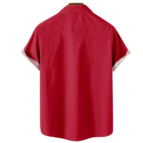 Camisa de vestir de boda de playa de guayabera cubana informal con botones de manga corta para hombre - Imagen 35 de 43