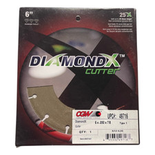 CGW 6"x .050" x 7/8" Diamond X Cut Off Wheel Type 1 49716