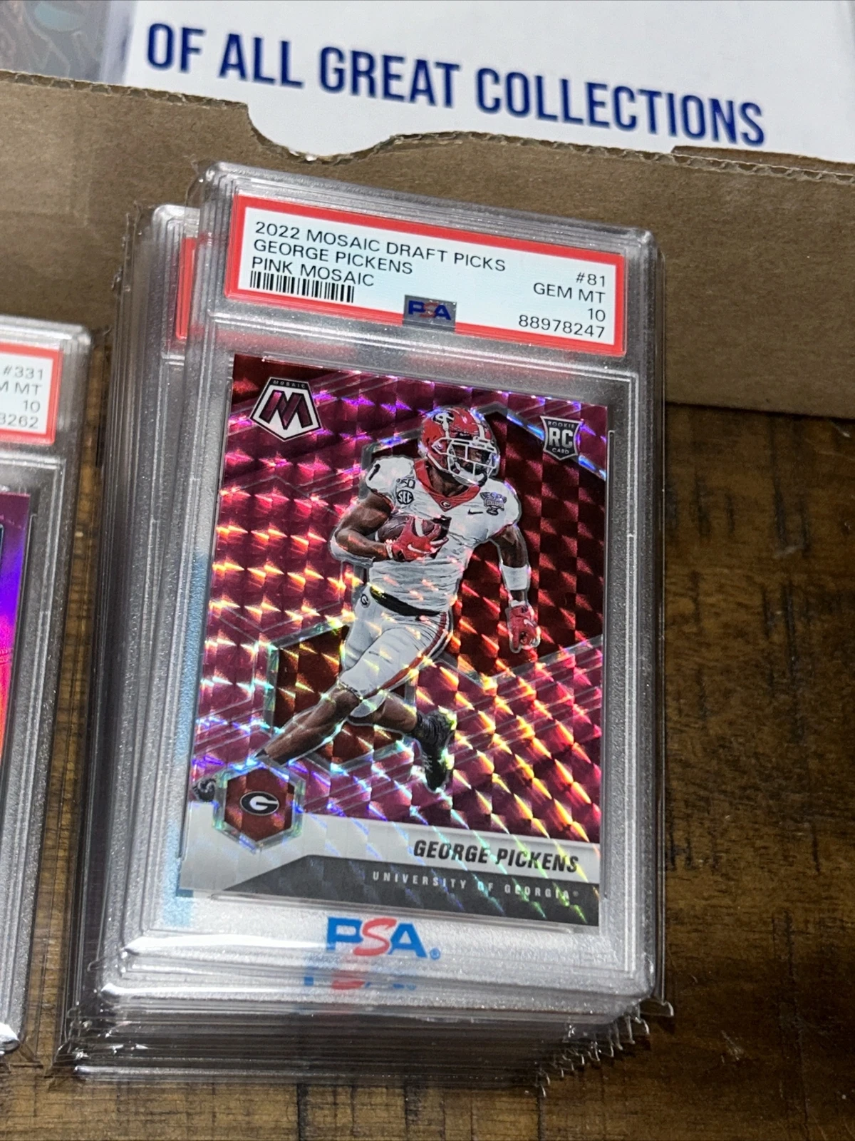 George Pickens Panini Mosaic Draft Picks #81 Pink Mosaic