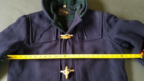 Vintage Cal Craft Wool Blend Coat Zipper & Wood Buttons Men's Size M. USA Made - Picture 3 of 10